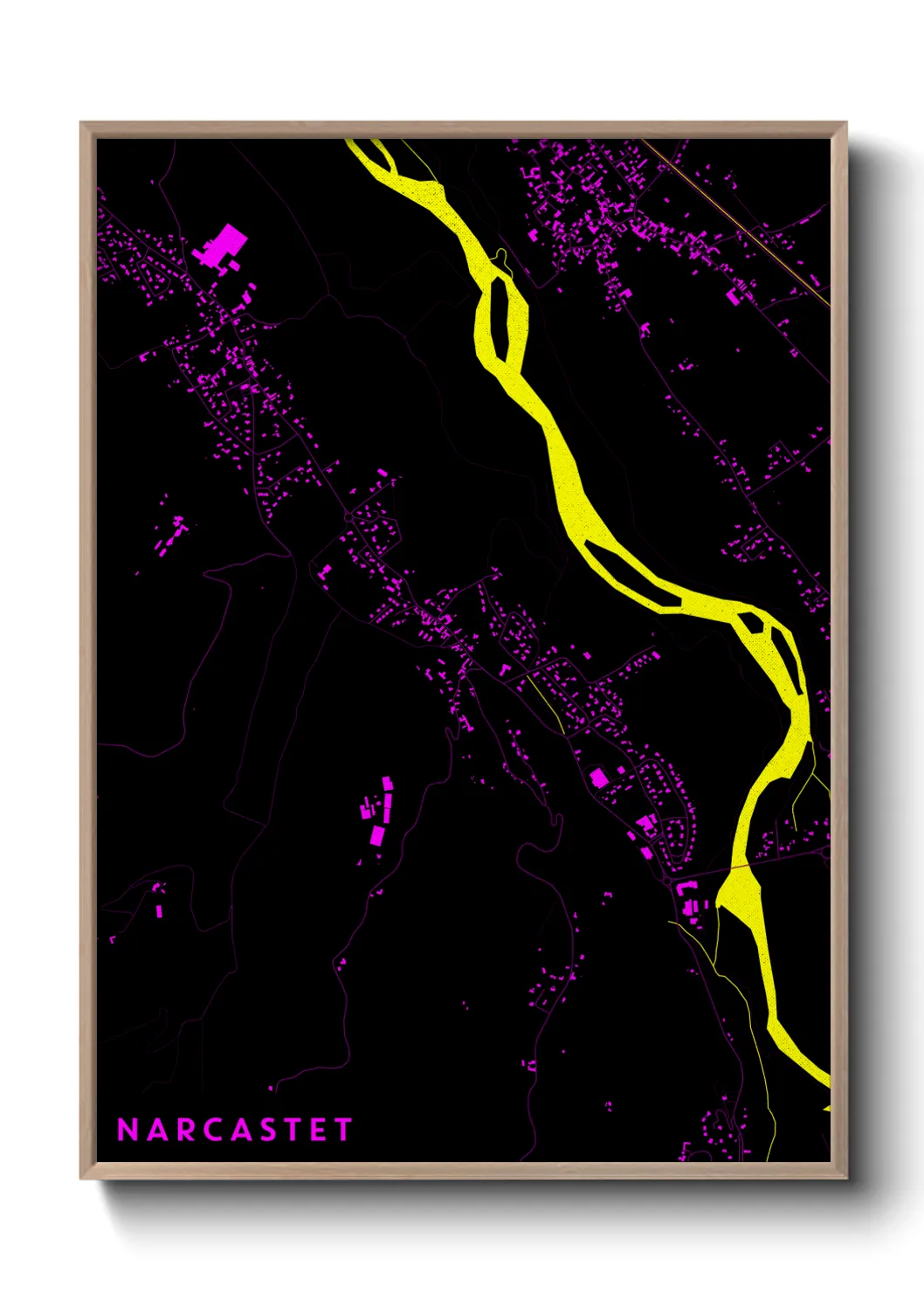 Une affiche de carte sur Narcastet