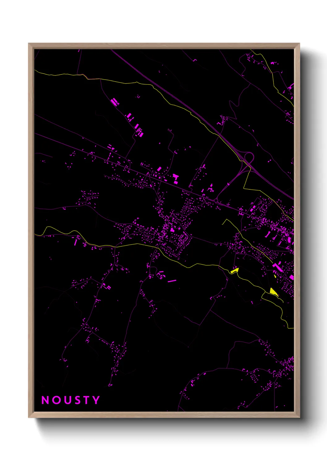 Une affiche de carte sur Nousty
