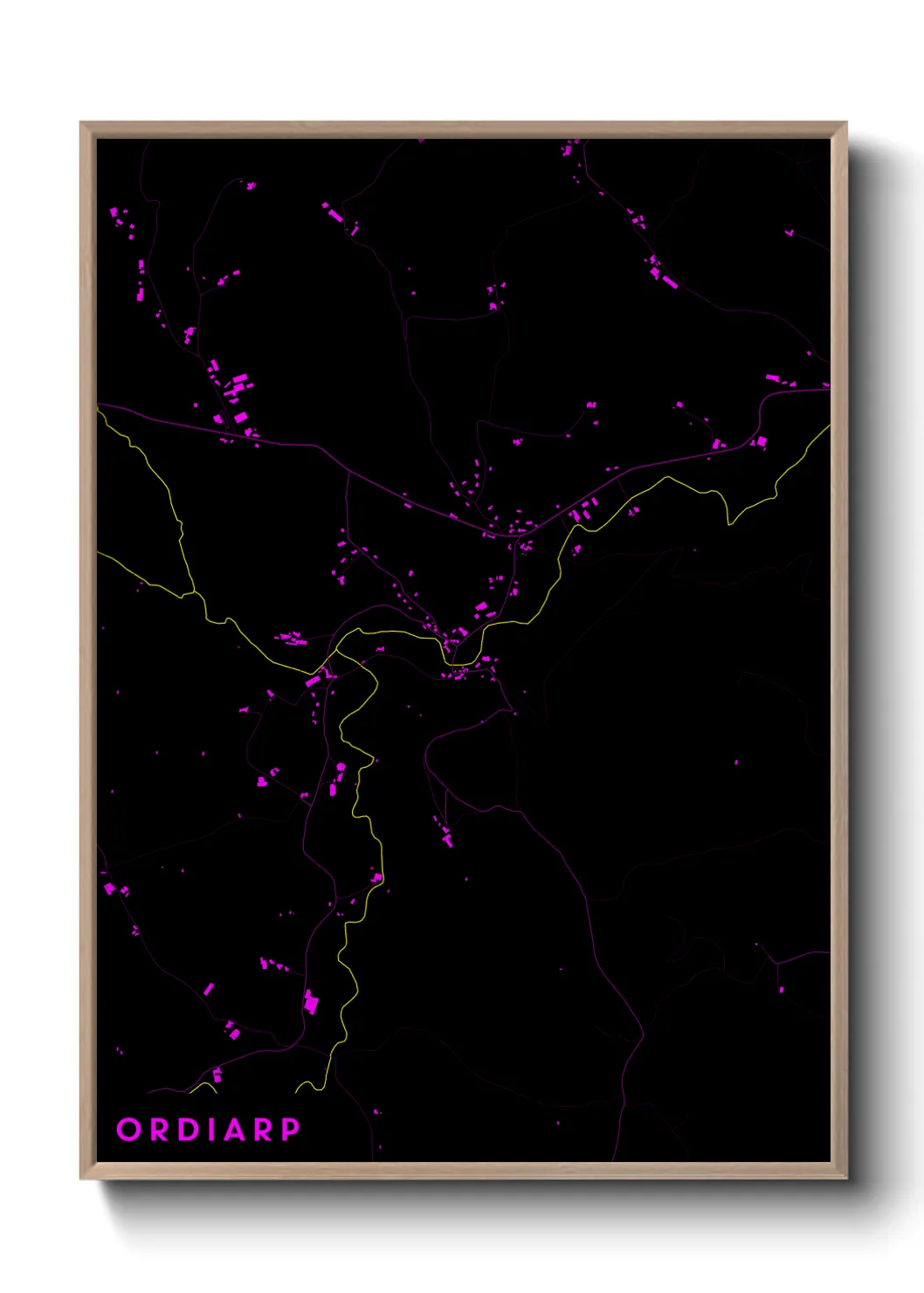 Une affiche de carte sur Ordiarp