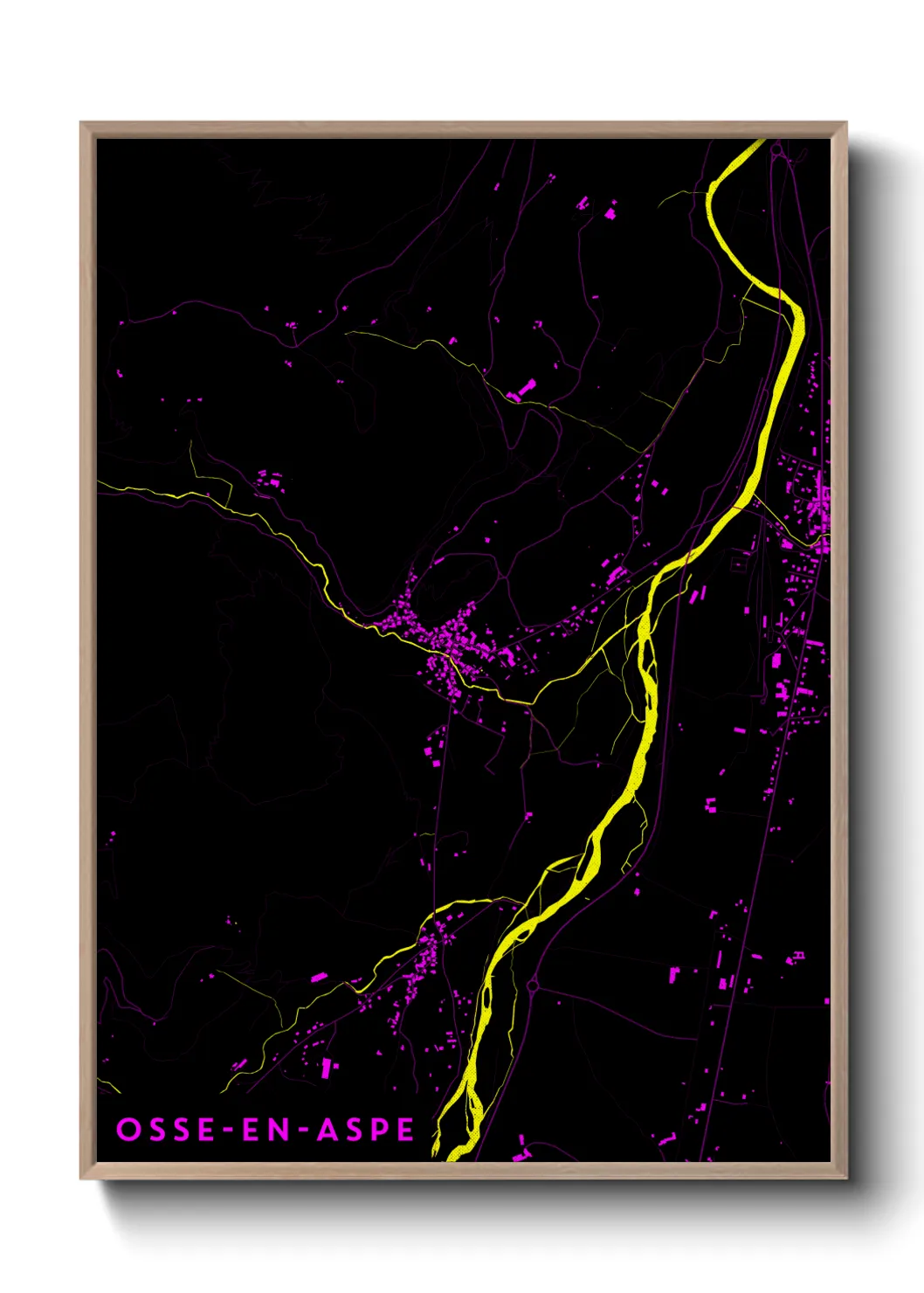 Une affiche de carte sur Osse-en-Aspe
