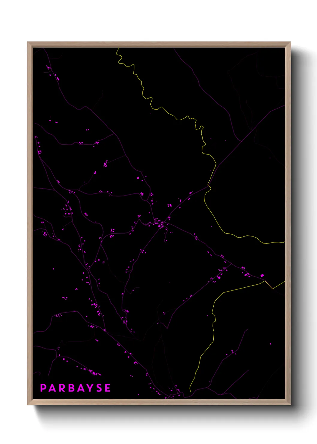Une affiche de carte sur Parbayse