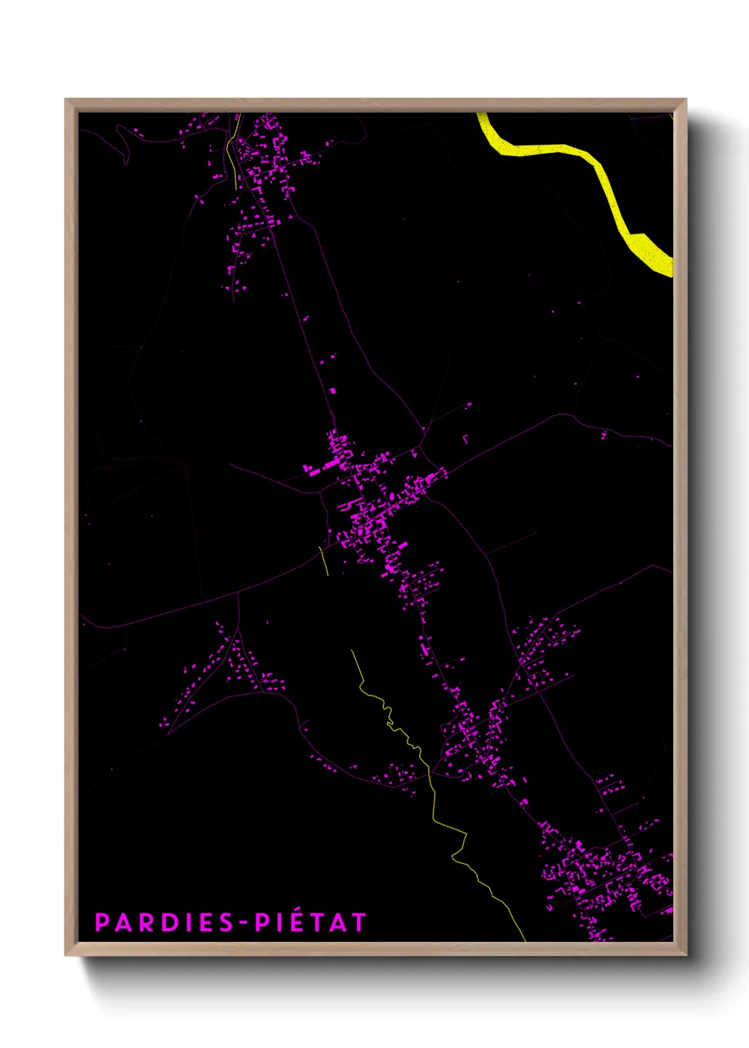 Une affiche de carte sur Pardies-Piétat