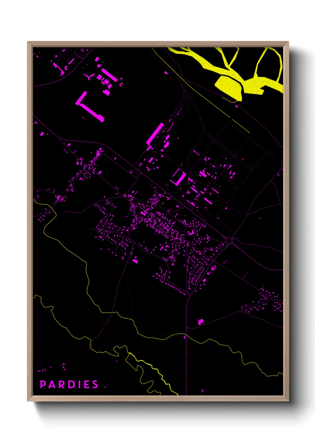 Une affiche de carte sur Pardies