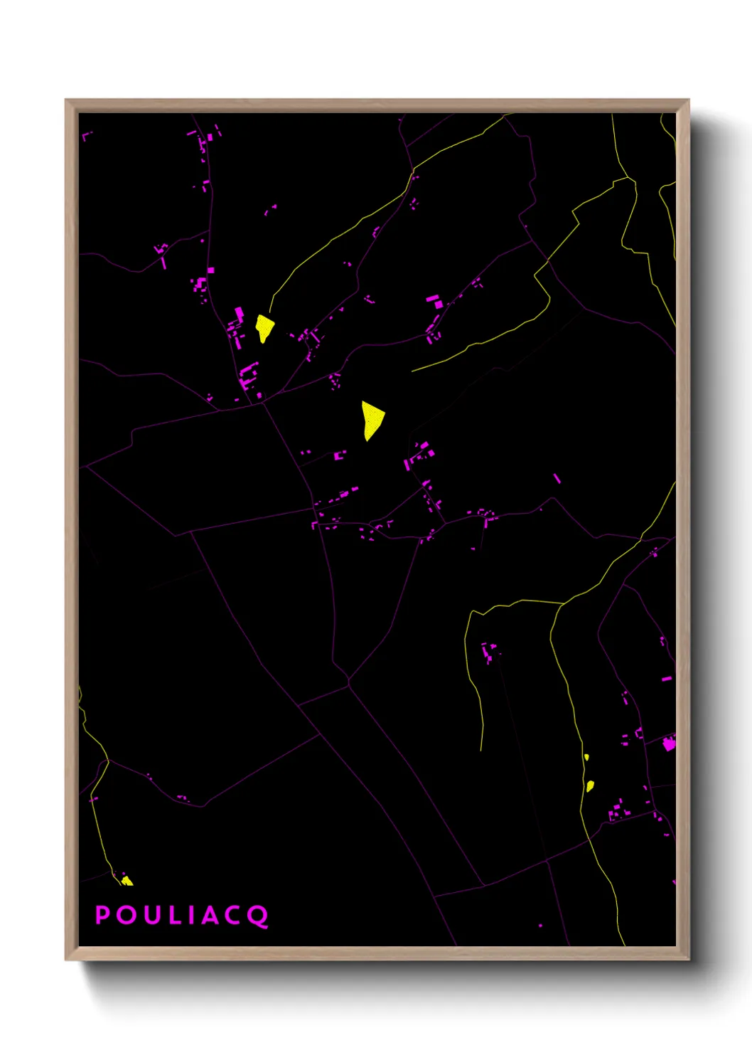Une affiche de carte sur Pouliacq