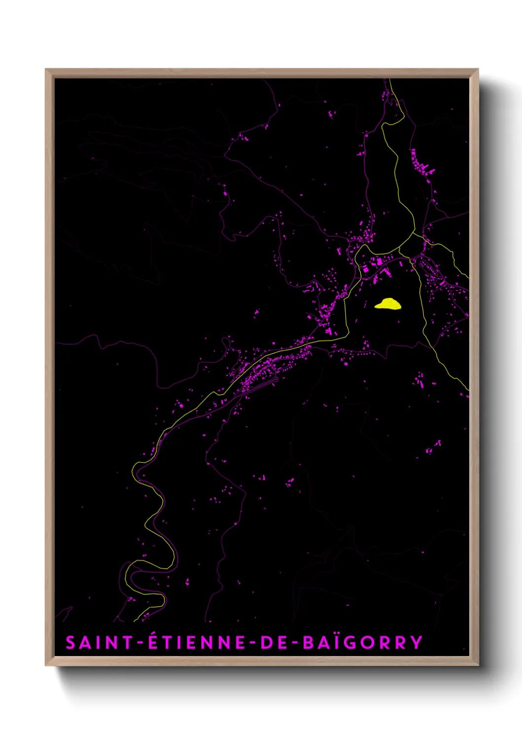 Un poster carteSaint-Étienne-de-Baïgorry