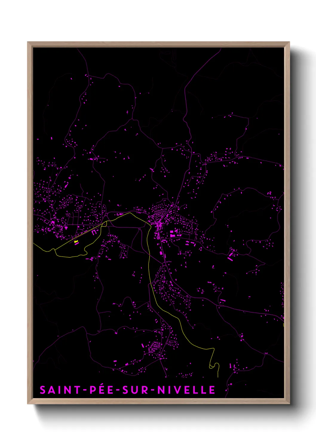Une affiche de carte sur Saint-Pée-sur-Nivelle