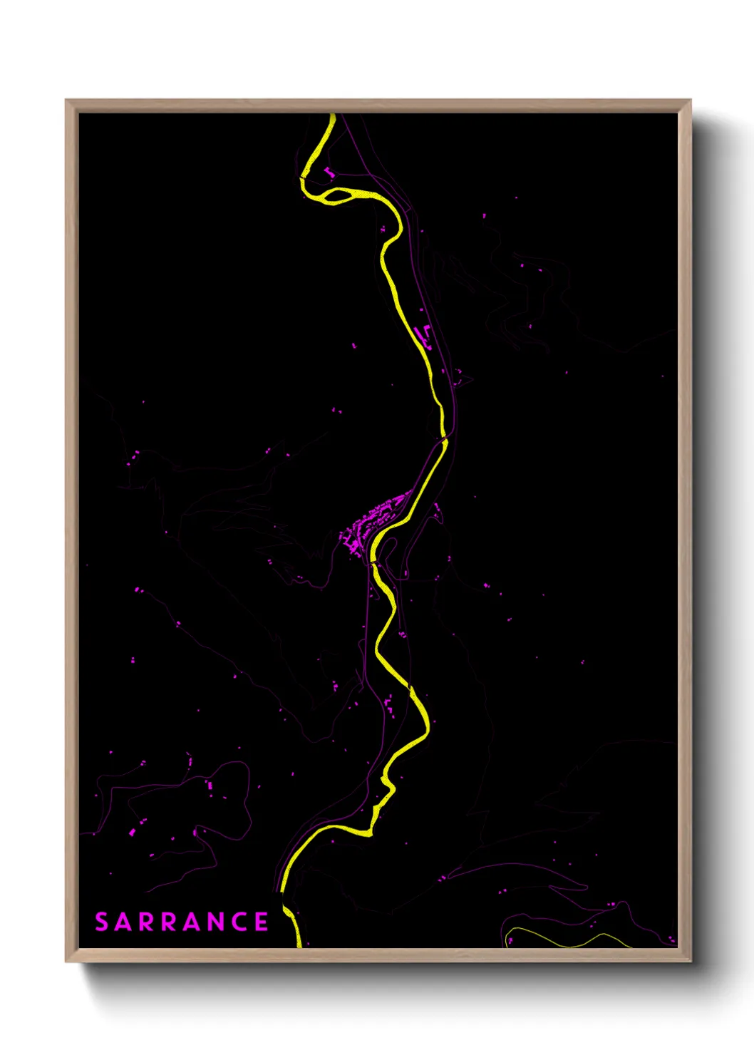 Une affiche de carte sur Sarrance