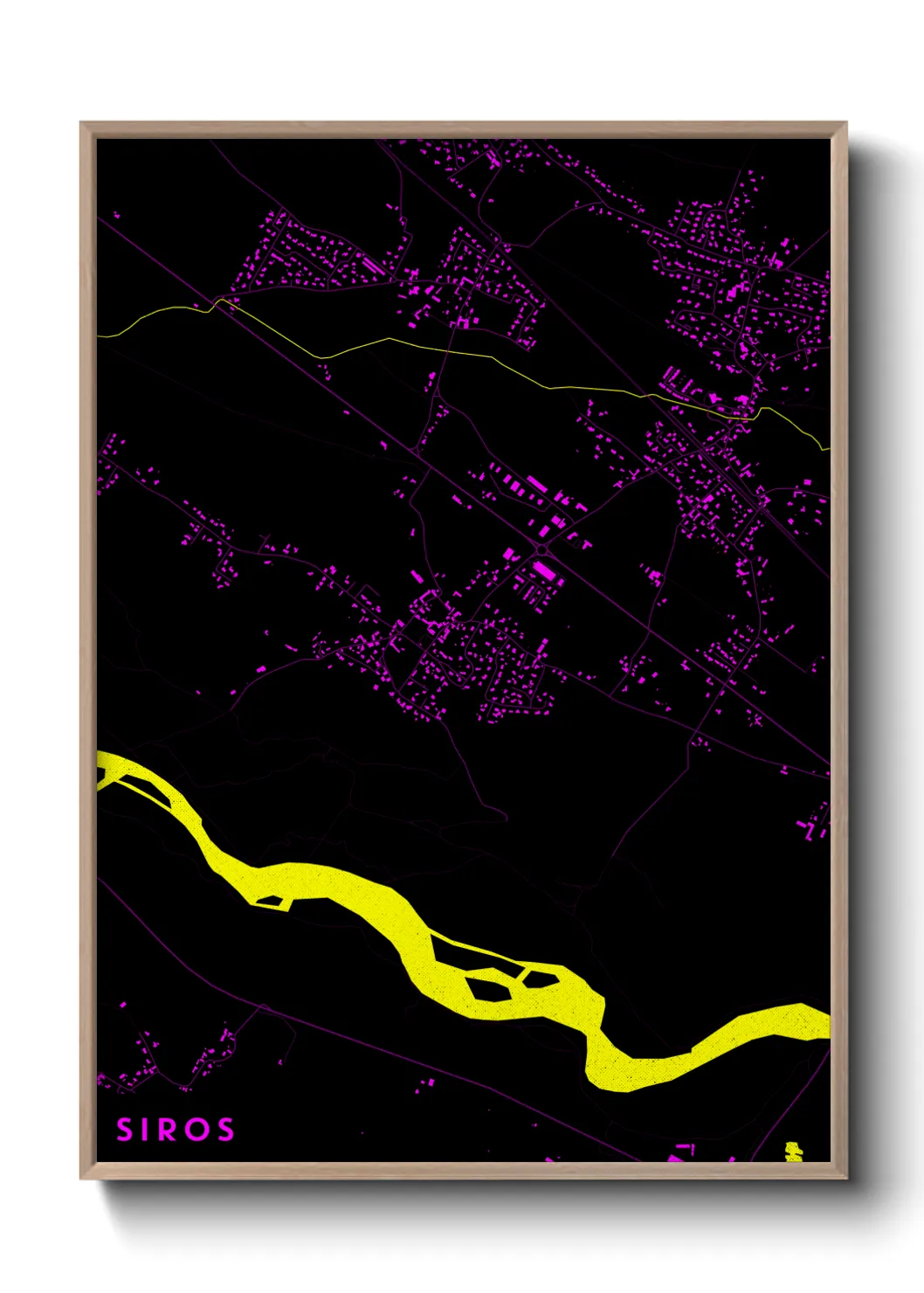 Une affiche de carte sur Siros