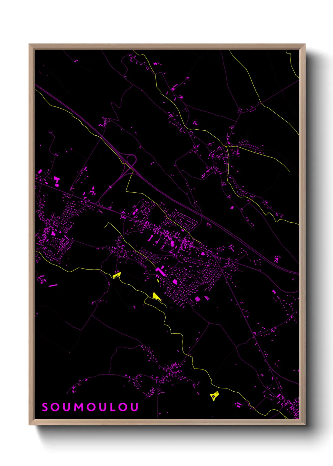 Une affiche de carte sur Soumoulou