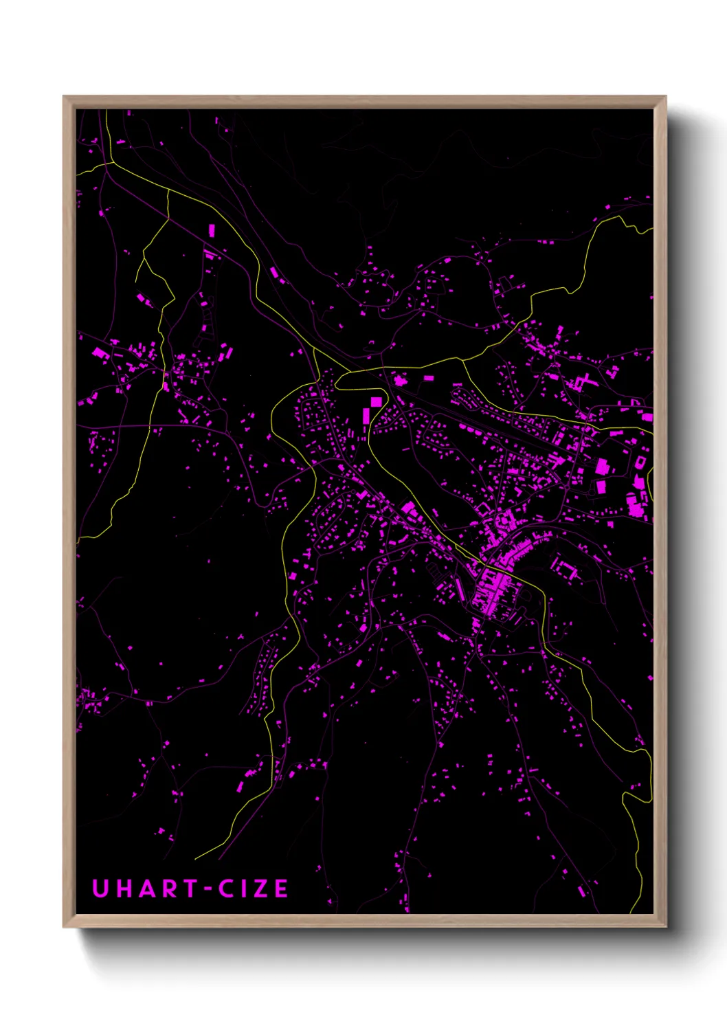 Une affiche de carte sur Uhart-Cize