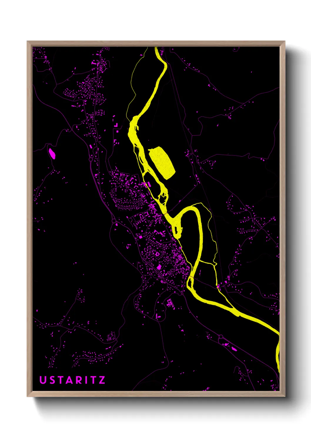Une affiche de carte sur Ustaritz