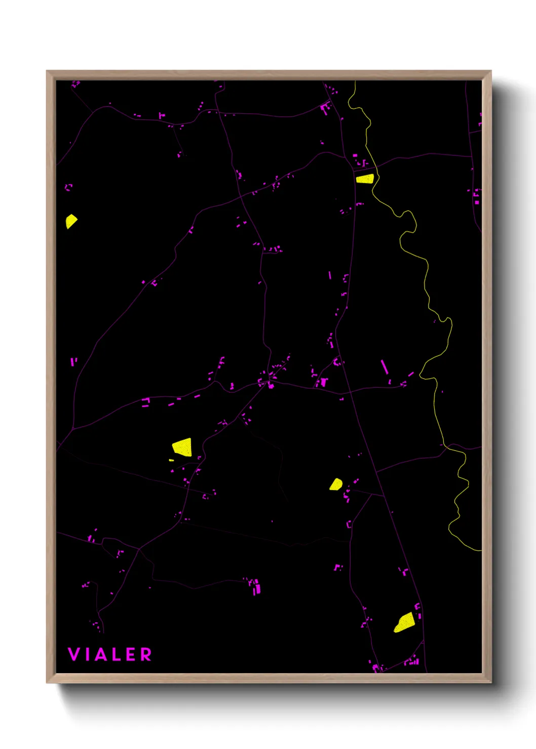 Une affiche de carte sur Vialer