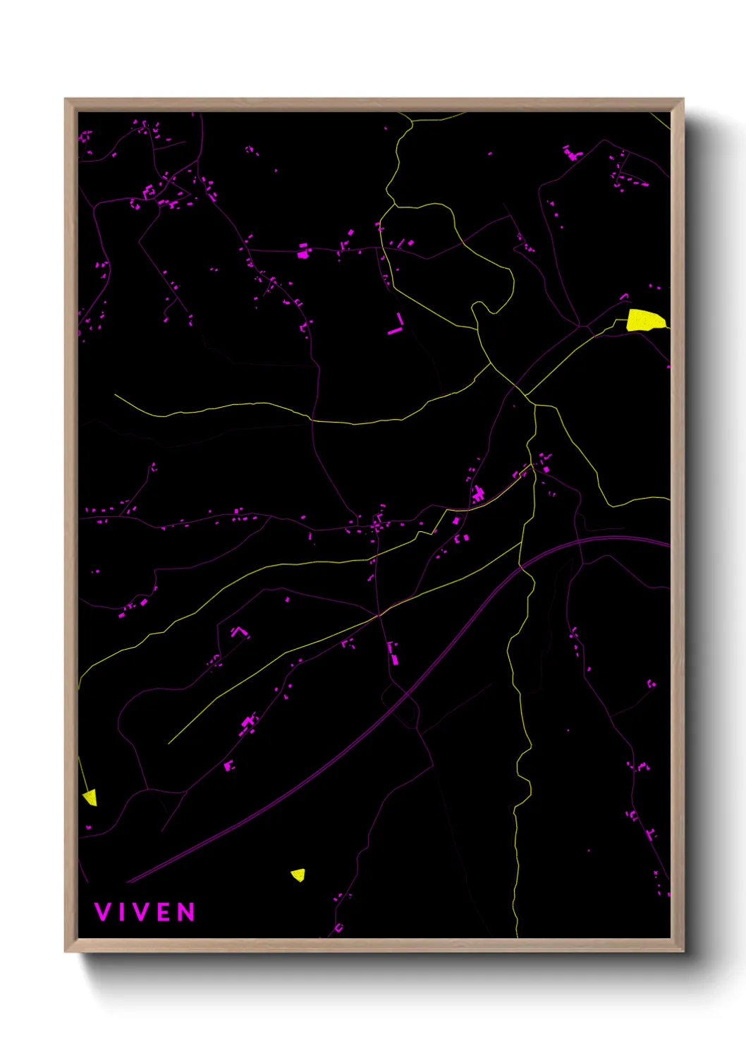 Une affiche de carte sur Viven