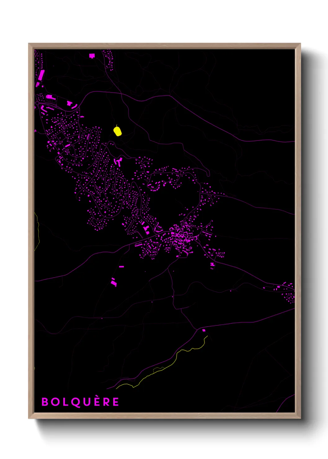 Une affiche de carte sur Bolquère