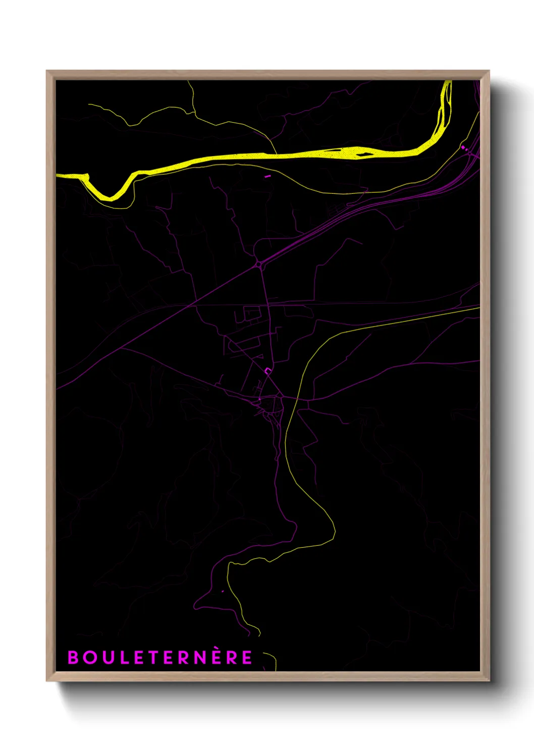 Une affiche de carte sur Bouleternère