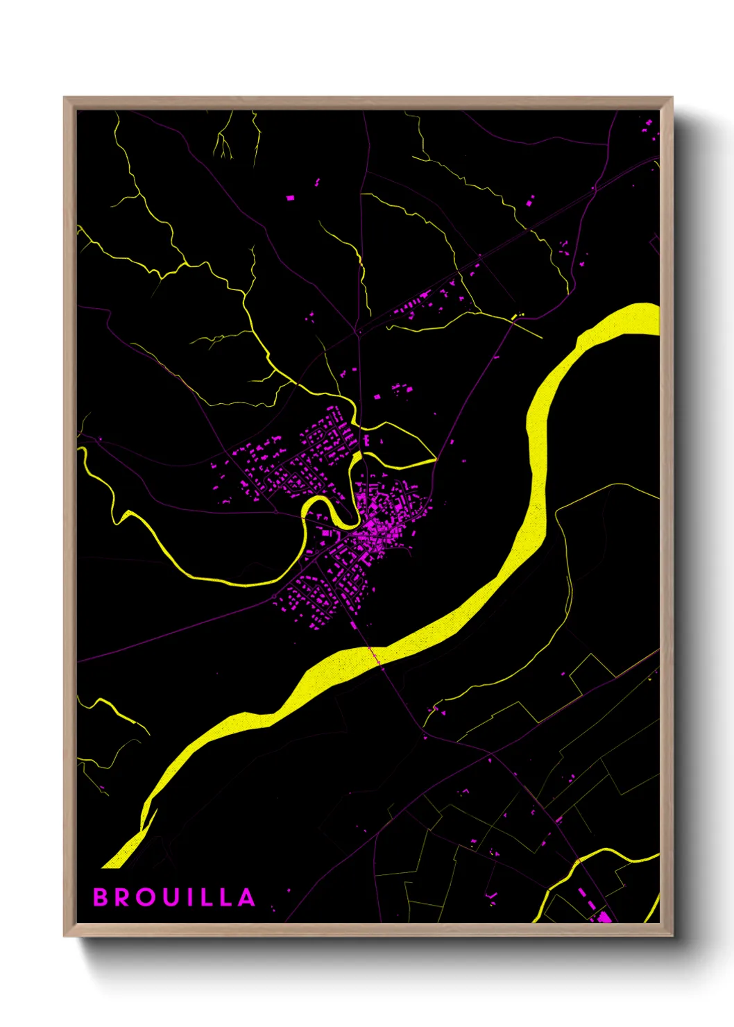 Une affiche de carte sur Brouilla