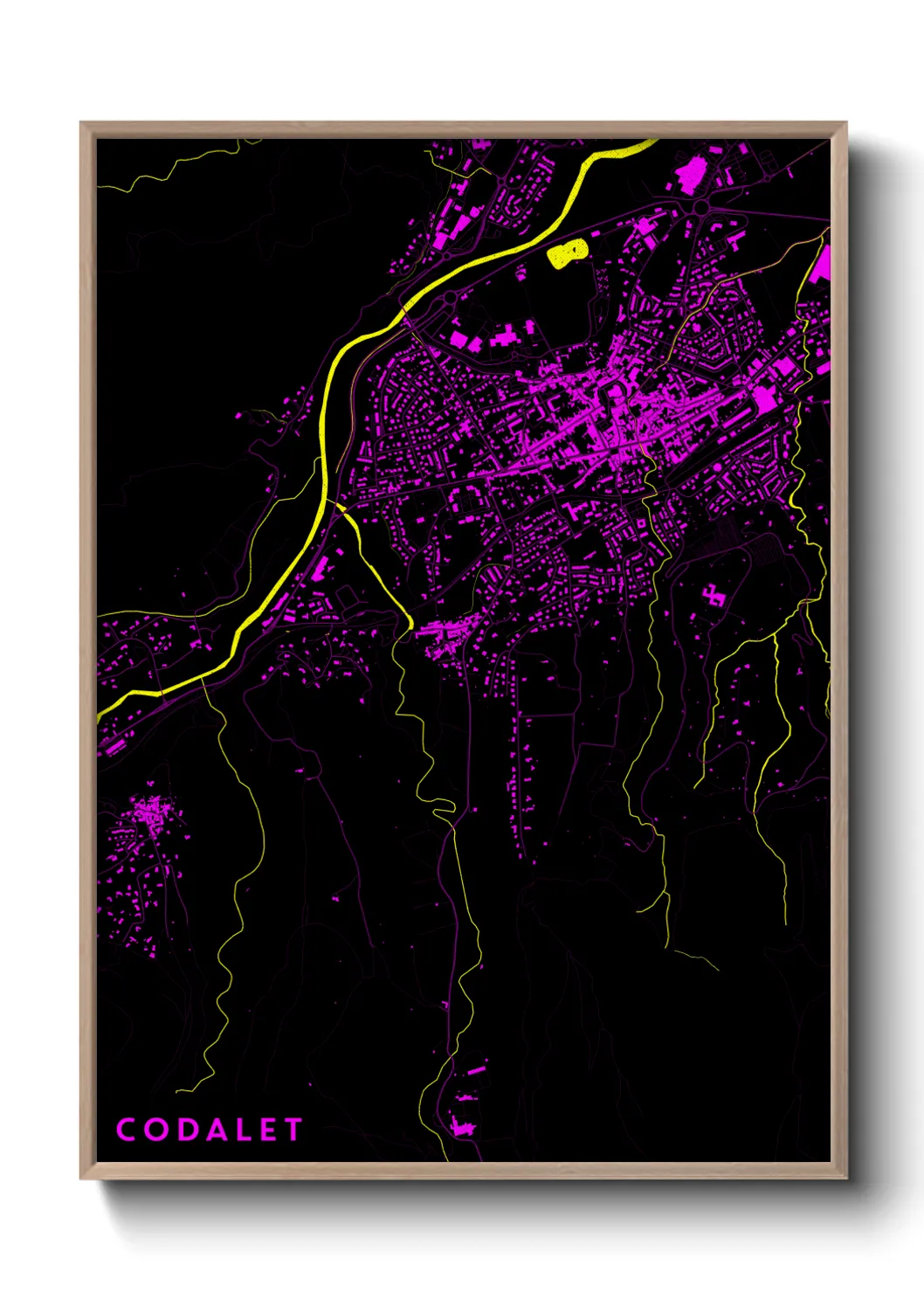 Une affiche de carte sur Codalet