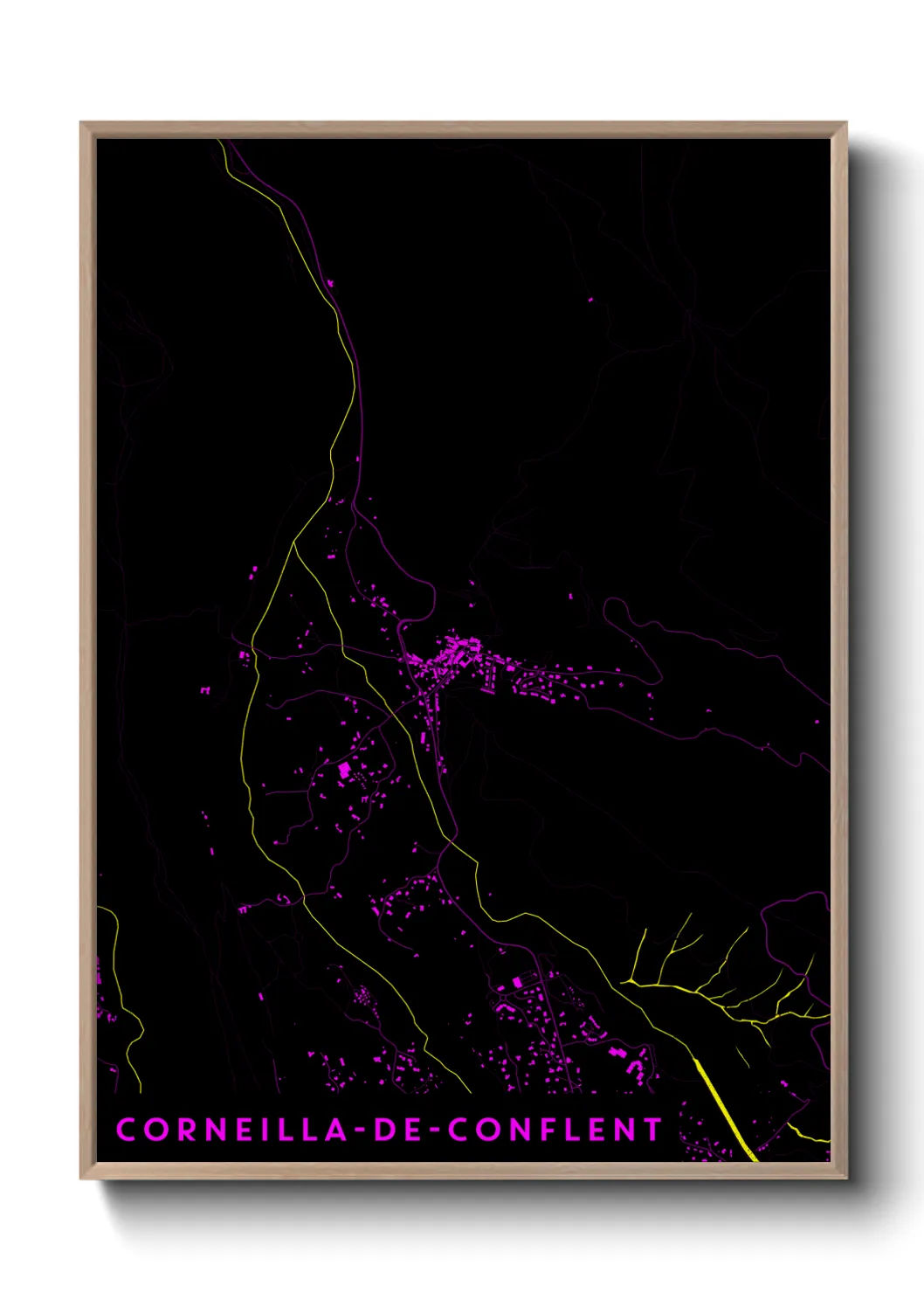 Une affiche de carte sur Corneilla-de-Conflent