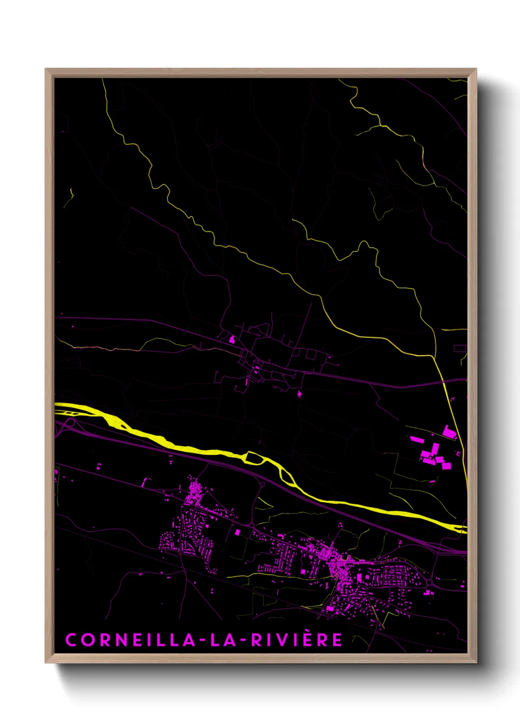 Un poster carteCorneilla-la-Rivière