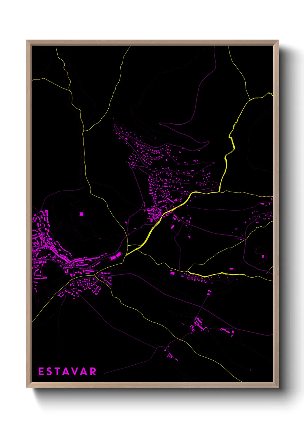 Une affiche de carte sur Estavar