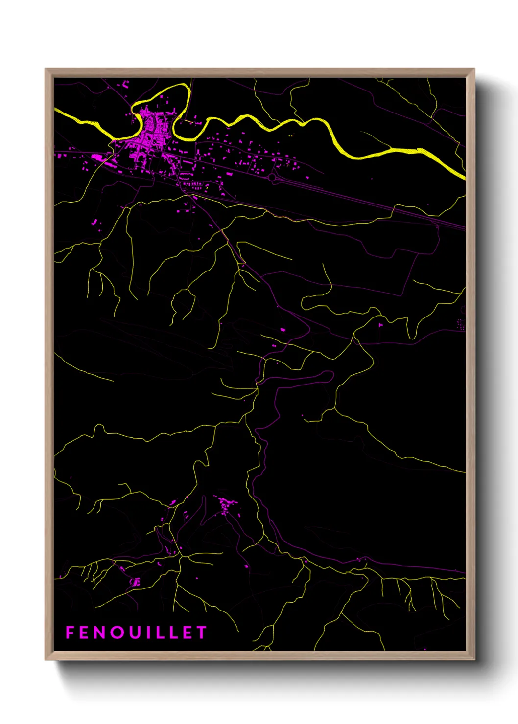 Une affiche de carte sur Fenouillet