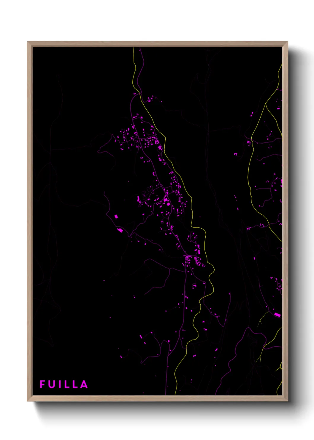 Une affiche de carte sur Fuilla