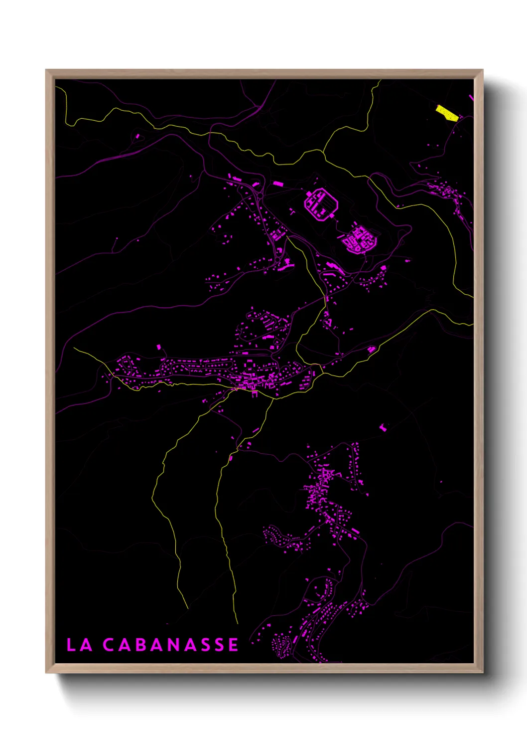 Une affiche de carte sur La Cabanasse