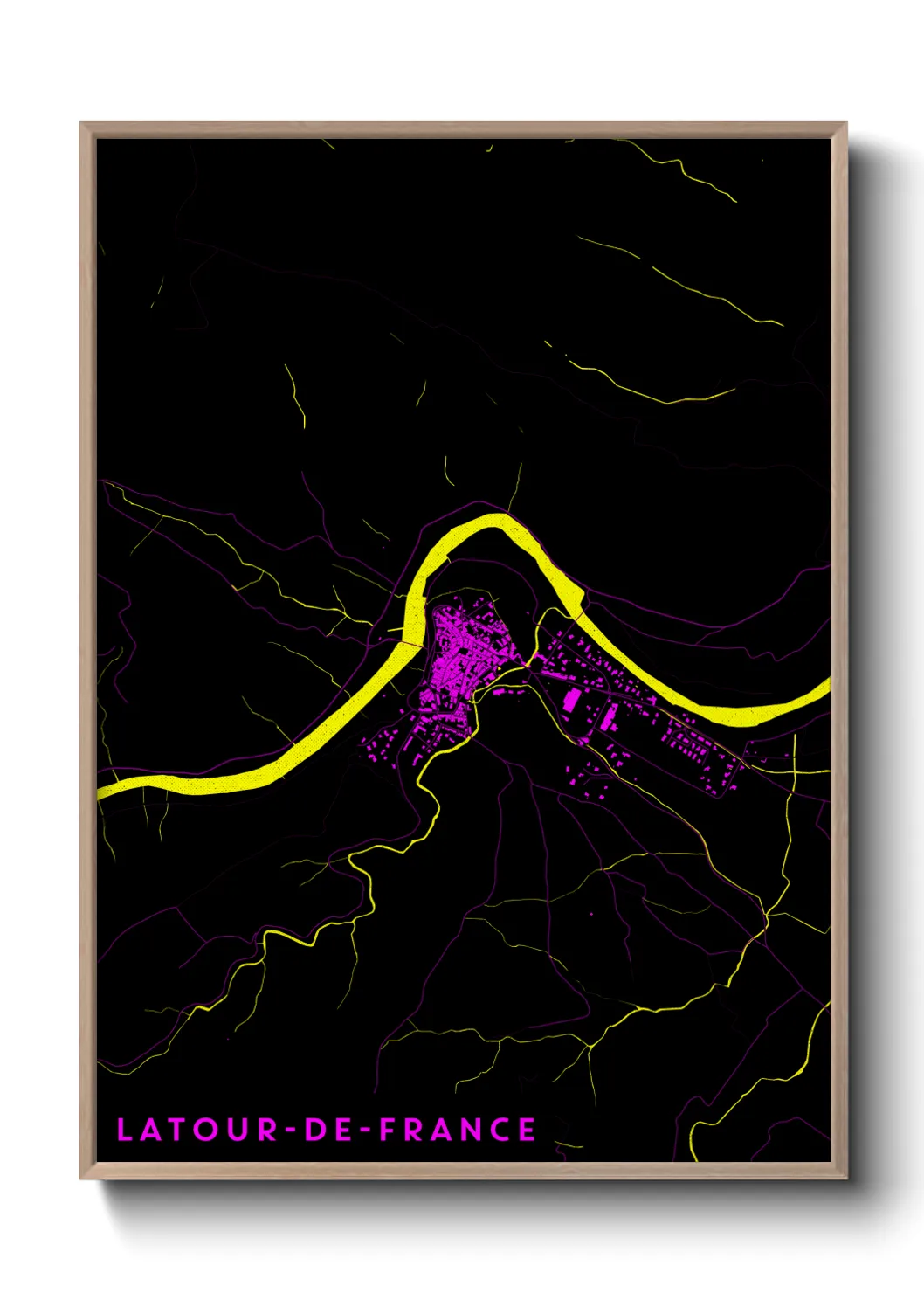 Une affiche de carte sur Latour-de-France