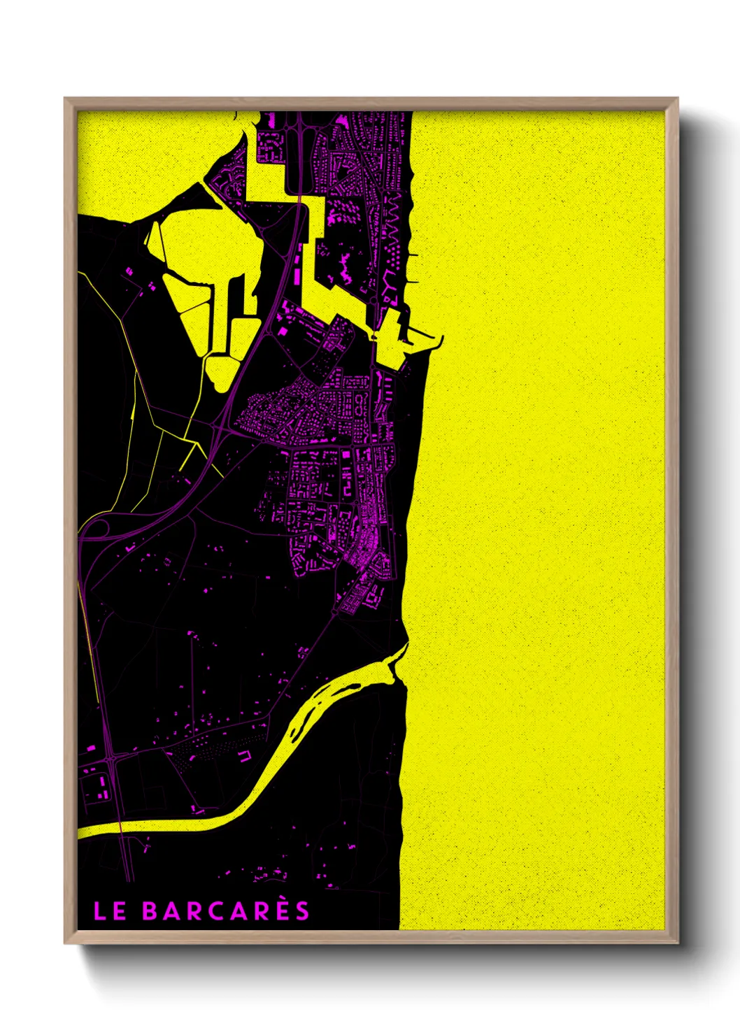 Une affiche de carte sur Le Barcarès