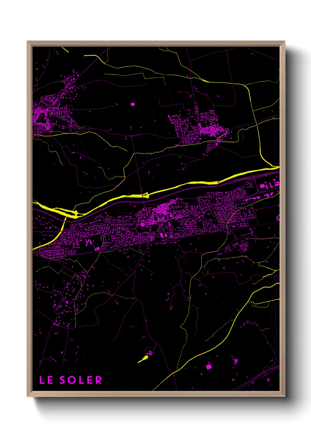 Une affiche de carte sur Le Soler