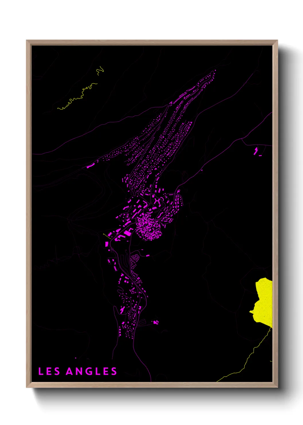 Une affiche de carte sur Les Angles