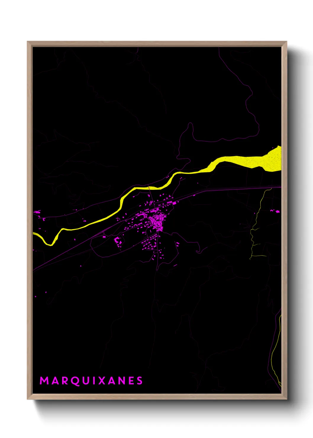 Une affiche de carte sur Marquixanes