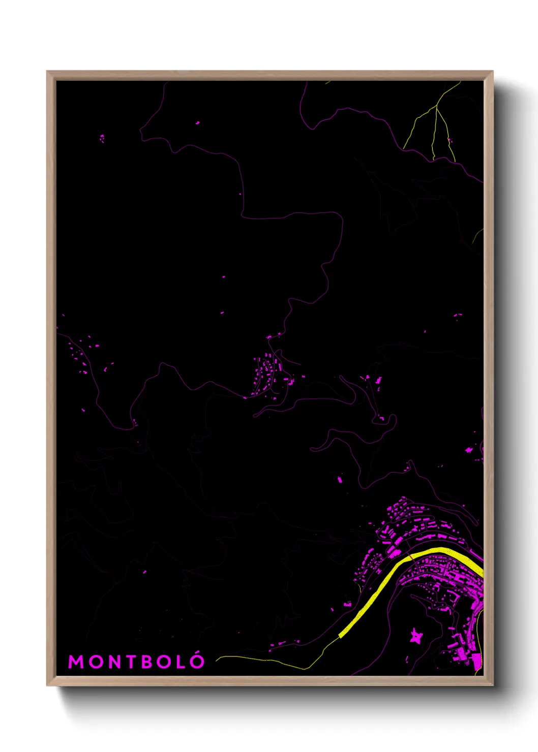 Une affiche de carte sur Montboló