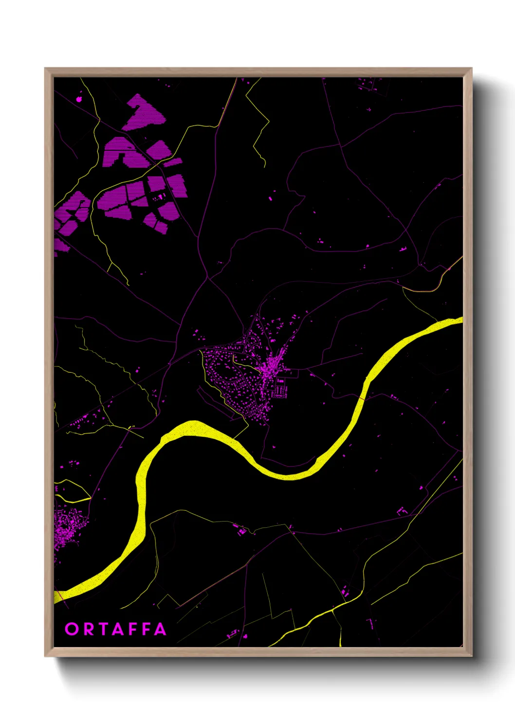 Une affiche de carte sur Ortaffa