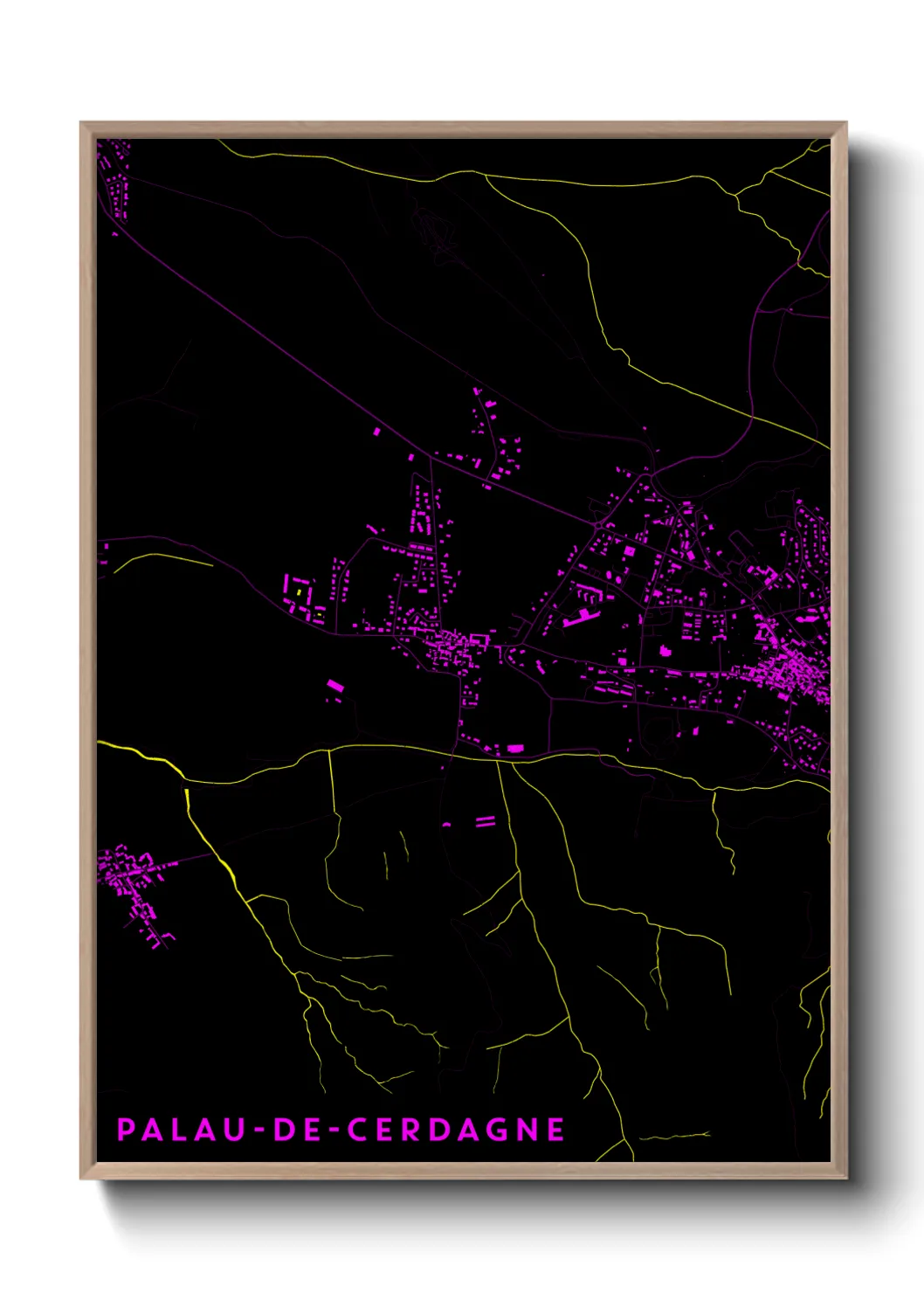 Une affiche de carte sur Palau-de-Cerdagne