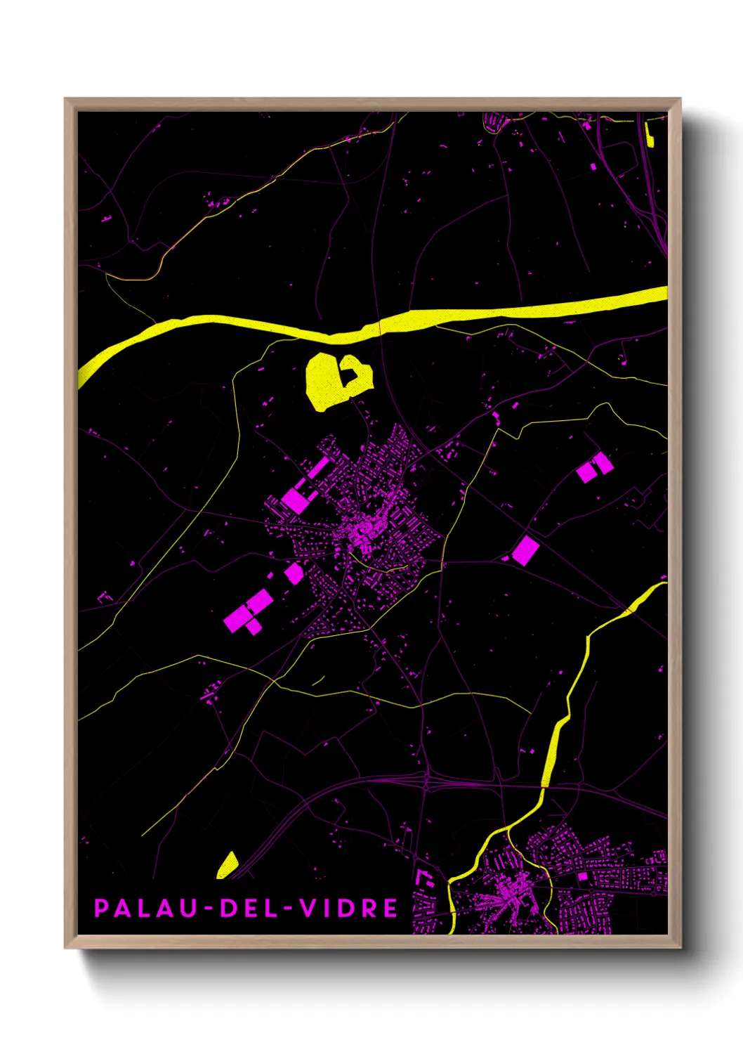 Une affiche de carte sur Palau-del-Vidre