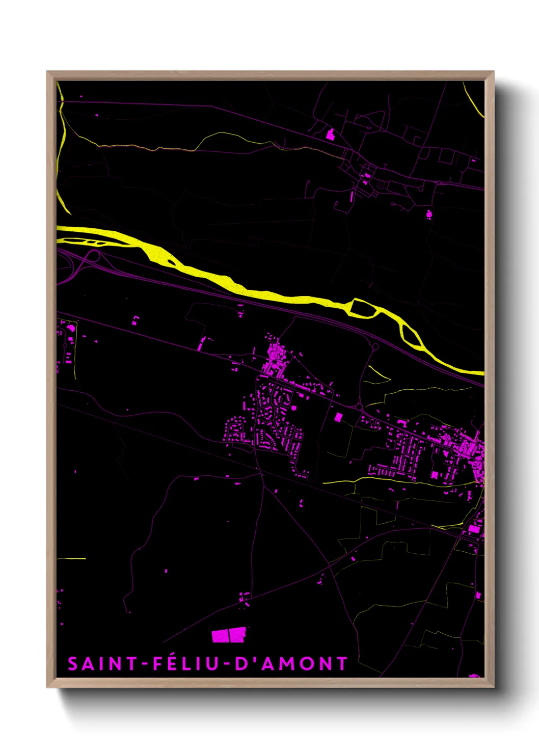 Une affiche de carte sur Saint-Féliu-d'Amont