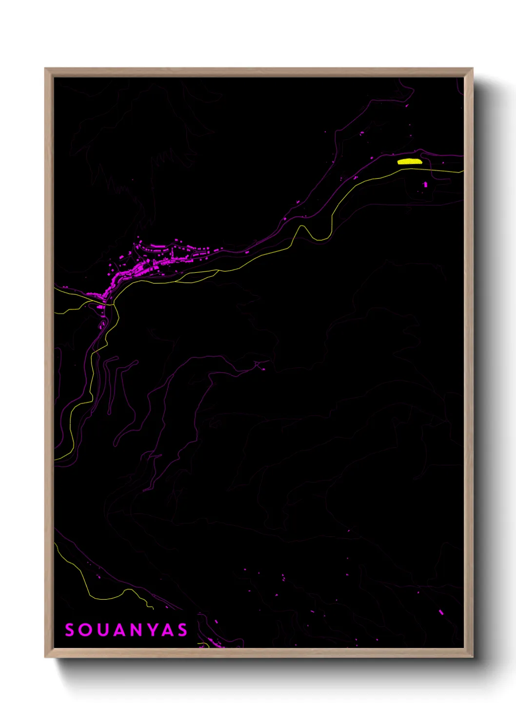 Une affiche de carte sur Souanyas