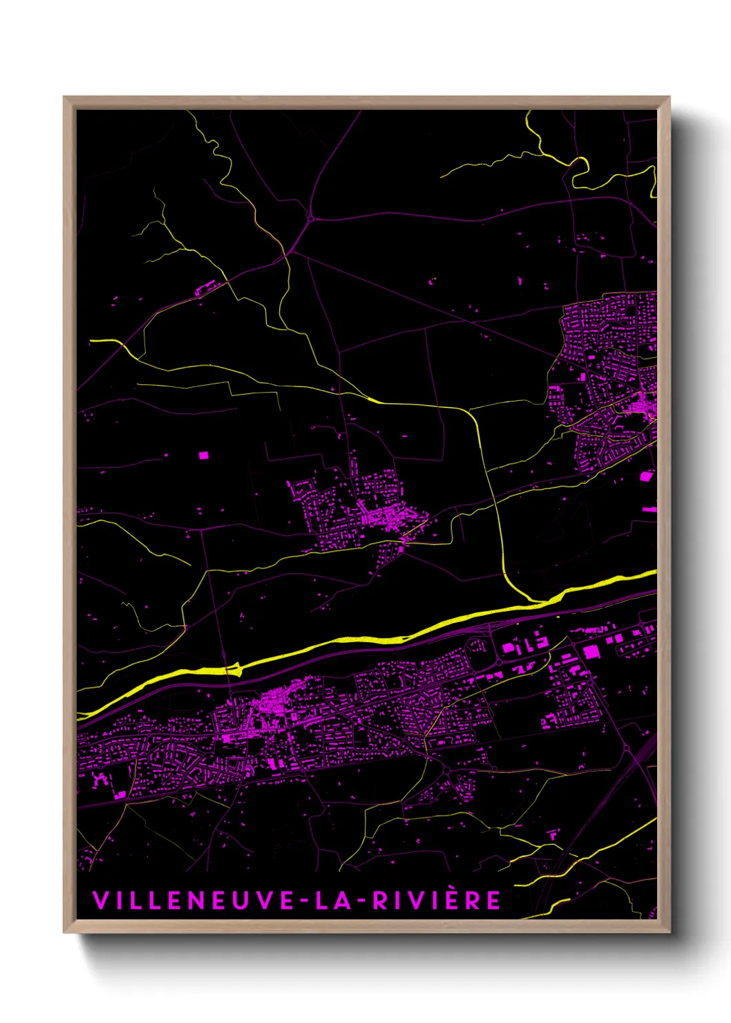 Un poster carteVilleneuve-la-Rivière