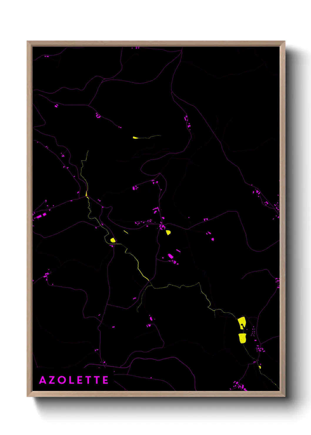 Une affiche de carte sur Azolette