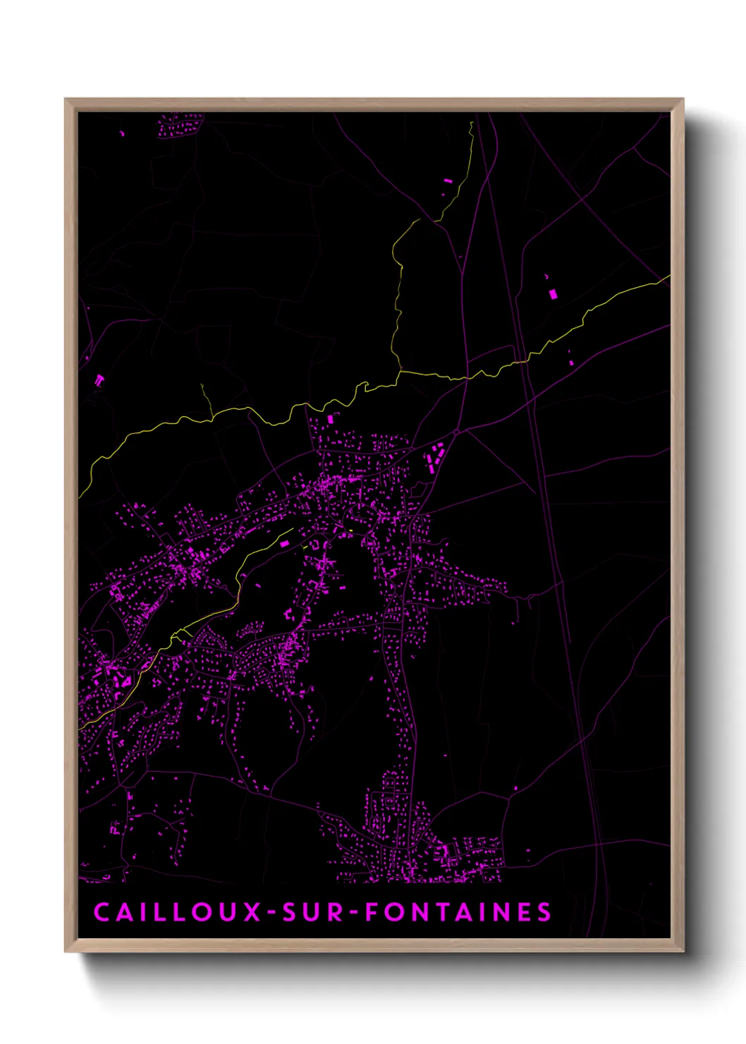 Une affiche de carte sur Cailloux-sur-Fontaines