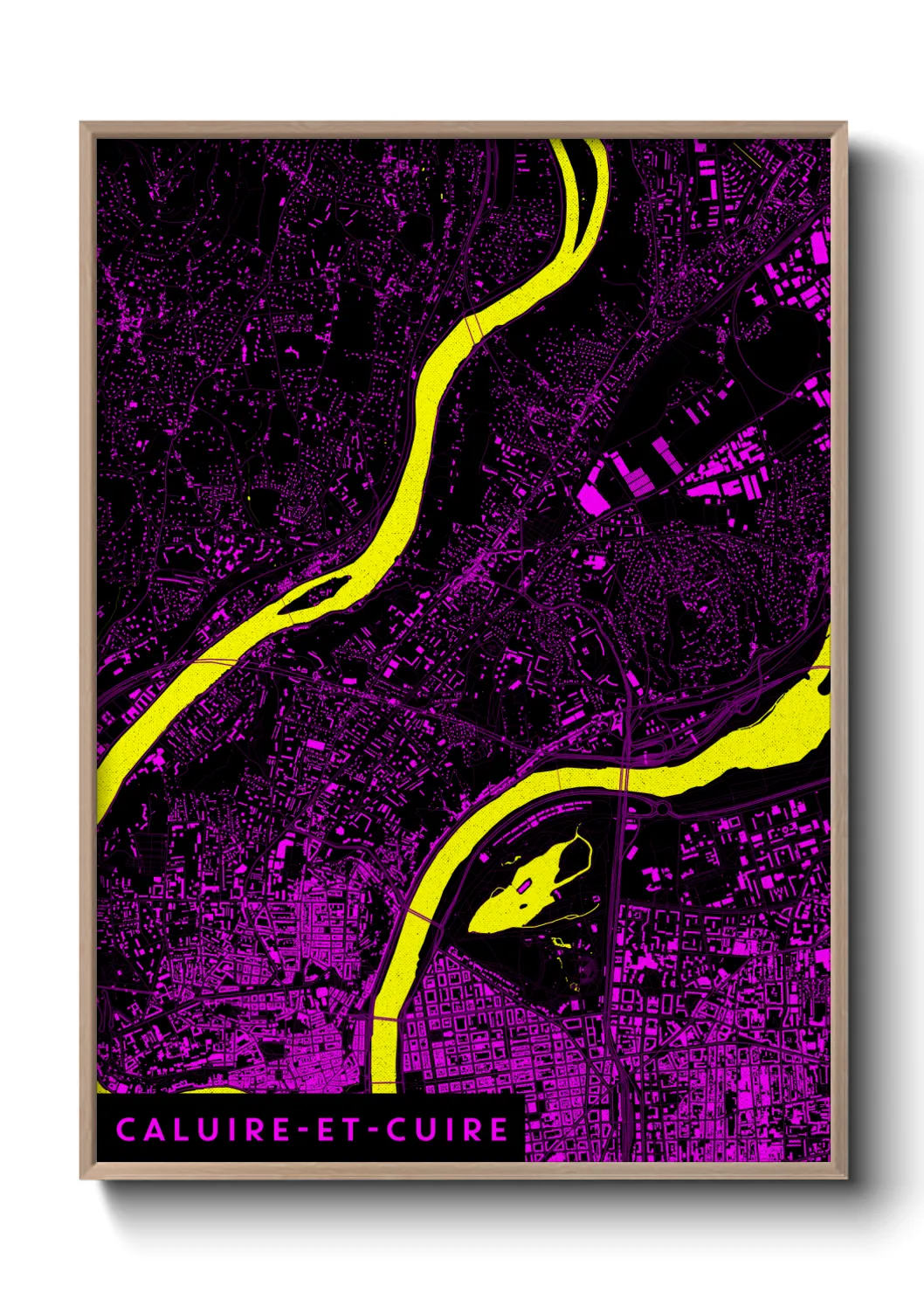 Un poster carteCaluire-et-Cuire