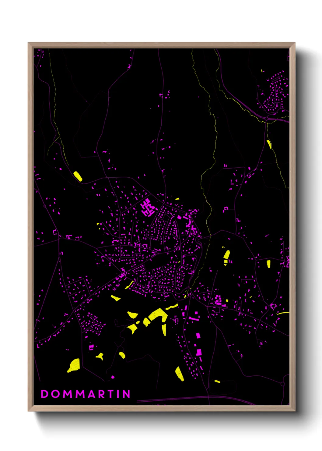 Une affiche de carte sur Dommartin