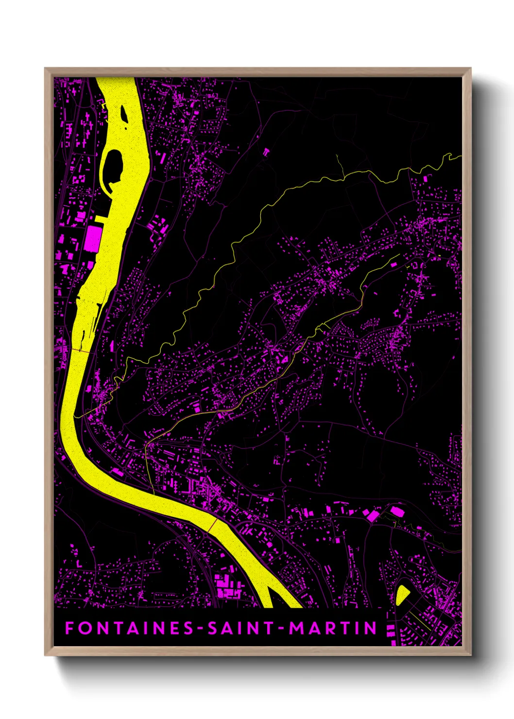 Un poster carteFontaines-Saint-Martin