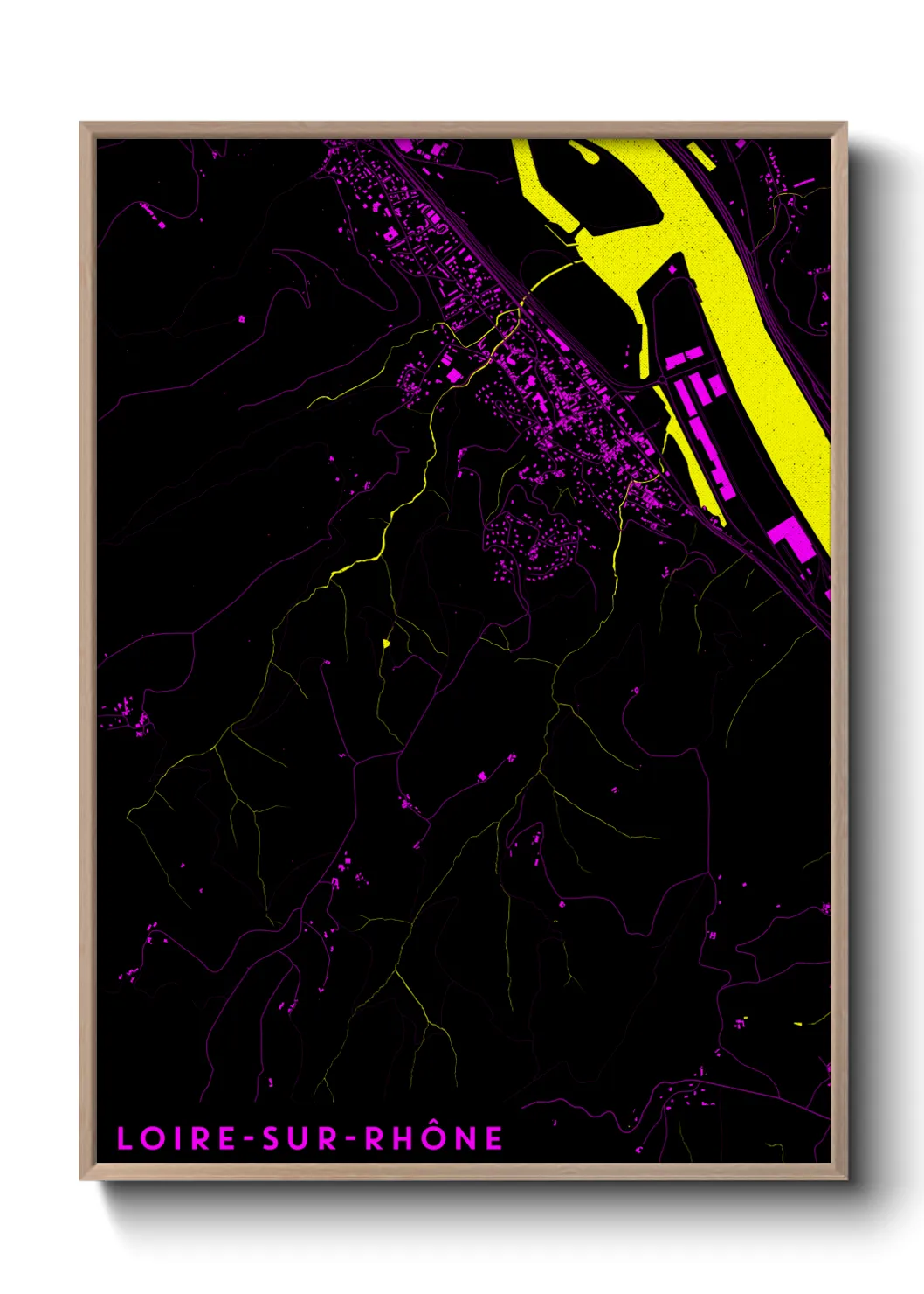 Un poster carteLoire-sur-Rhône