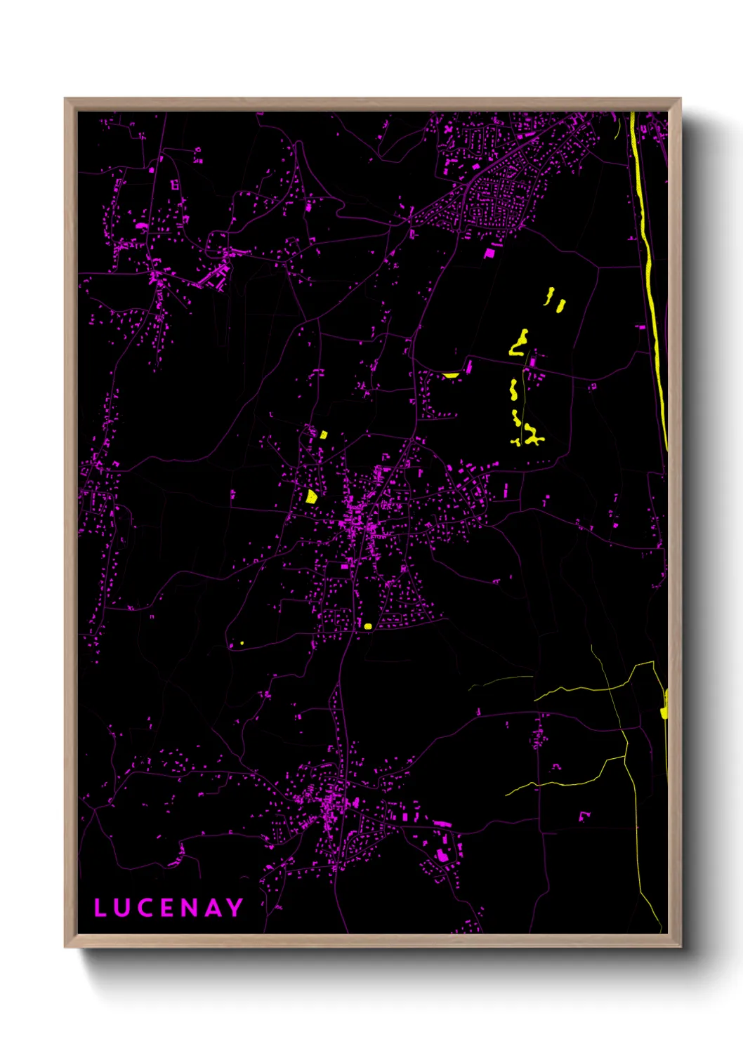 Une affiche de carte sur Lucenay
