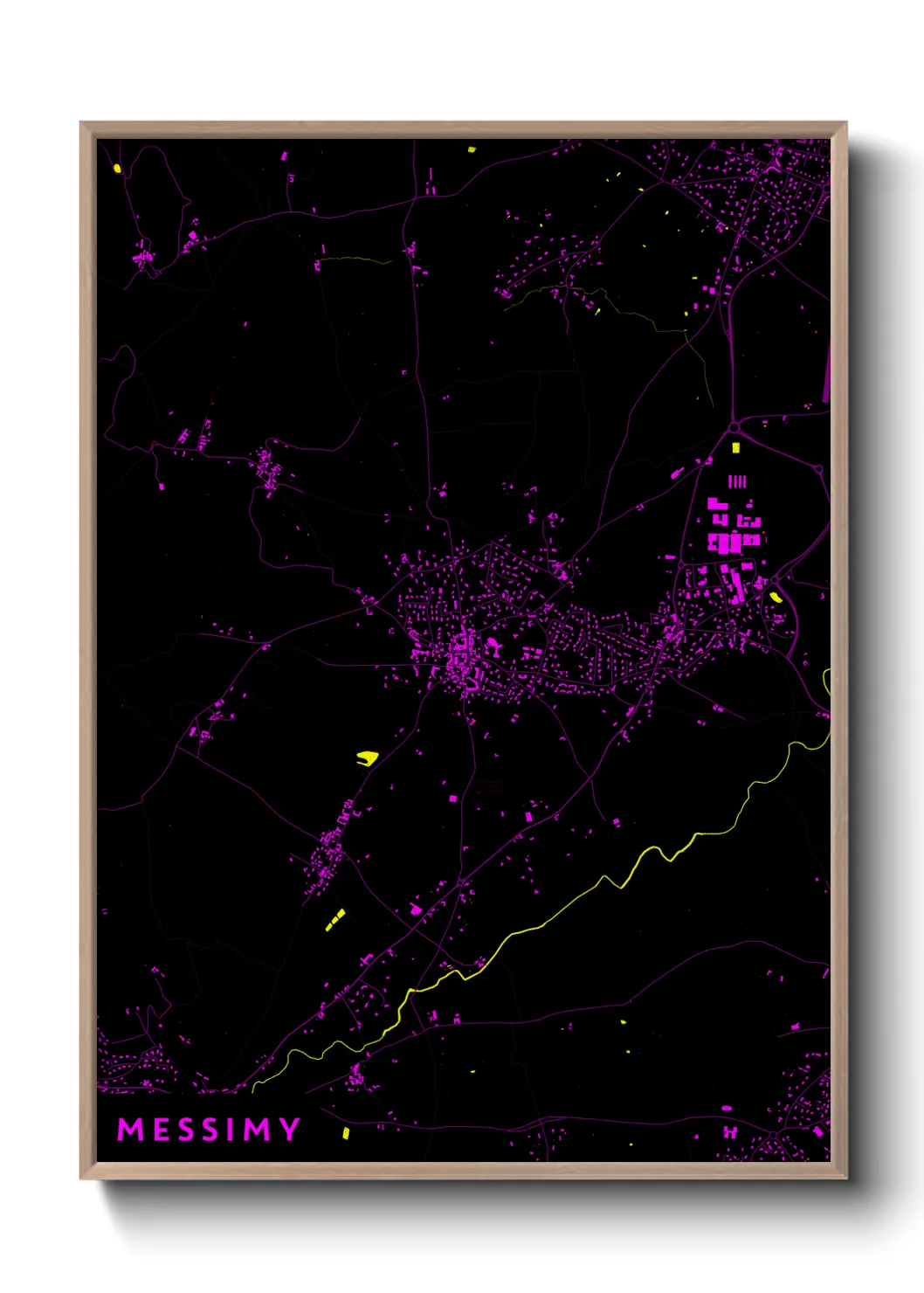 Une affiche de carte sur Messimy