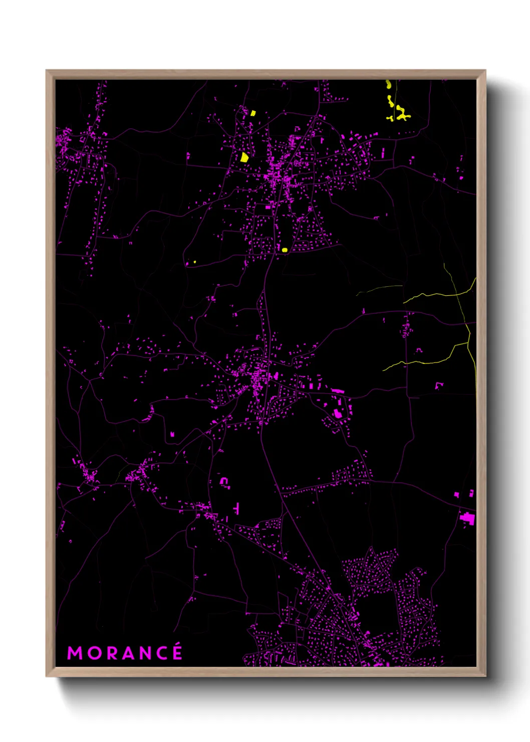 Une affiche de carte sur Morancé