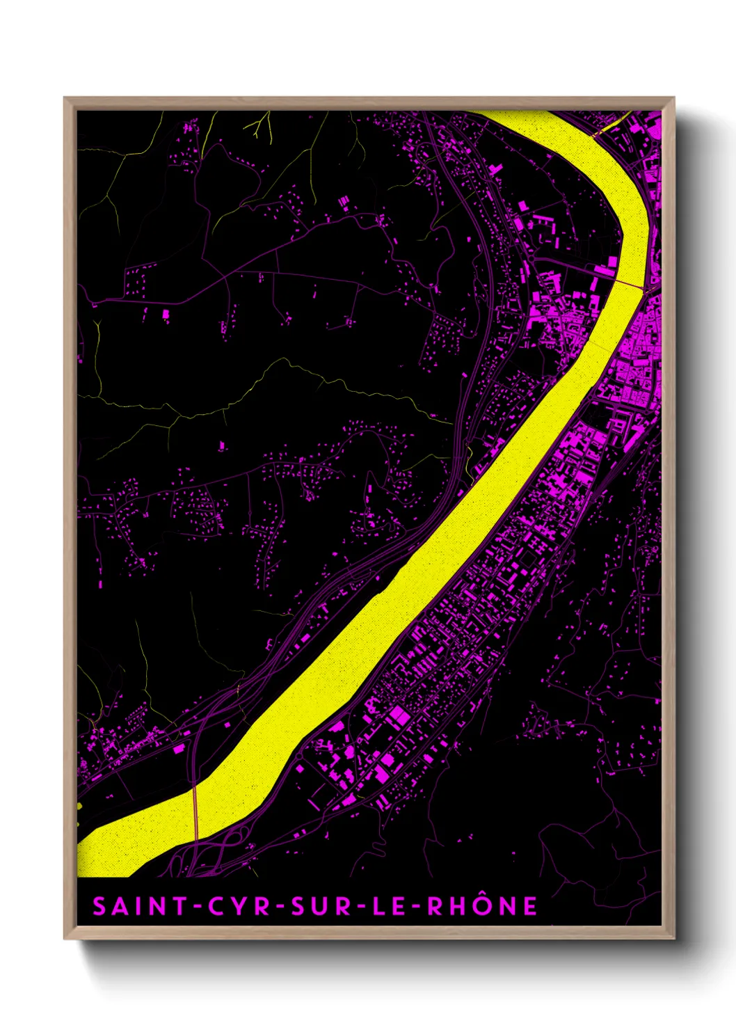 Une affiche de carte sur Saint-Cyr-sur-le-Rhône