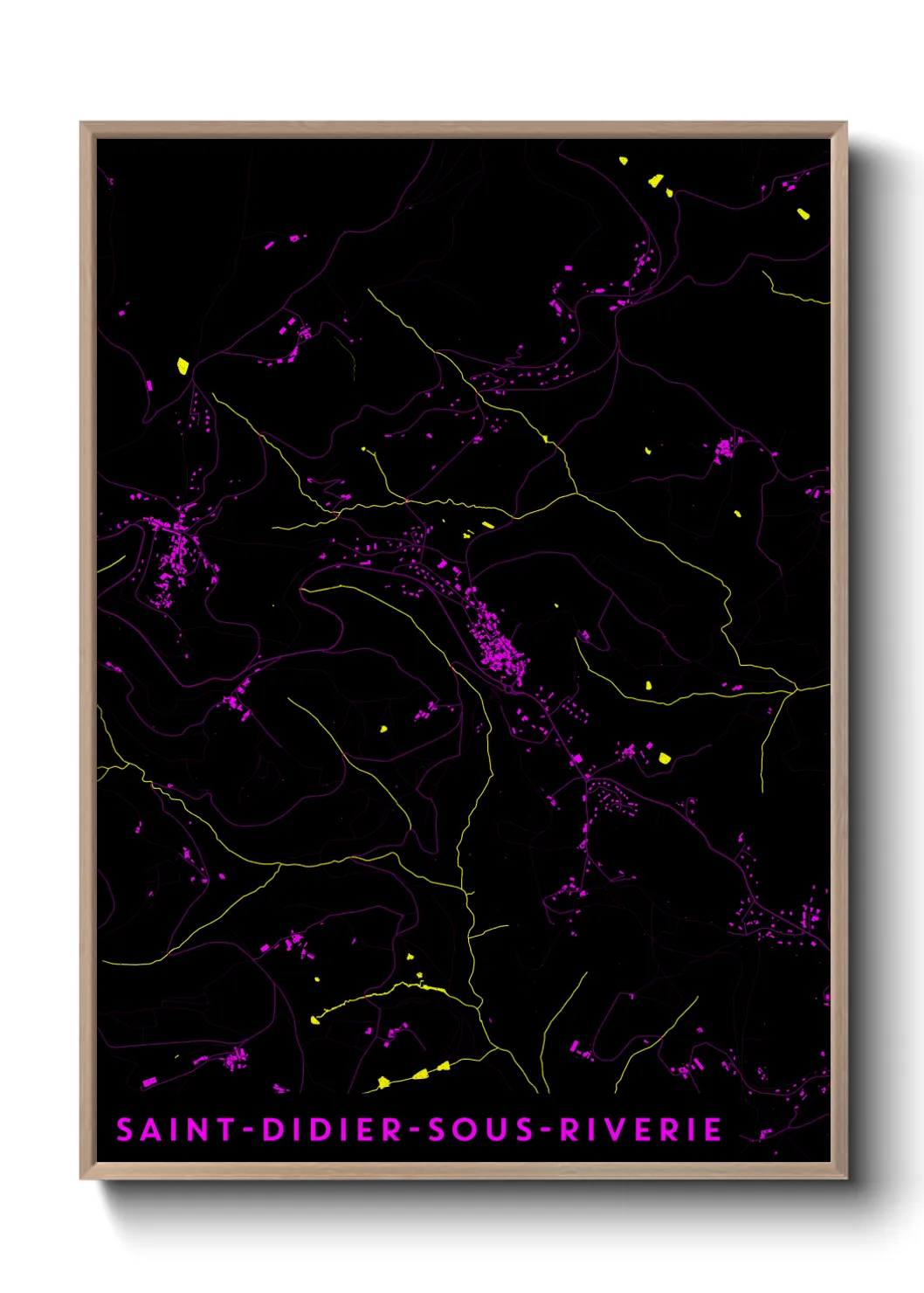 Une affiche de carte sur Saint-Didier-sous-Riverie